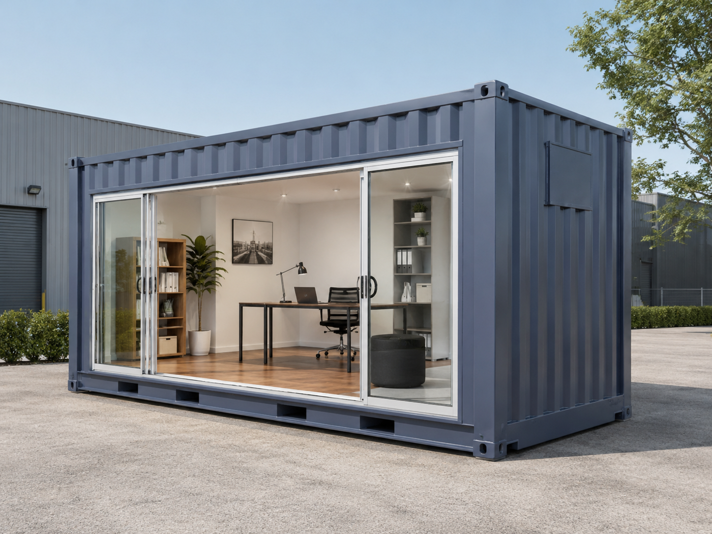 Container acondicionado como oficina modular